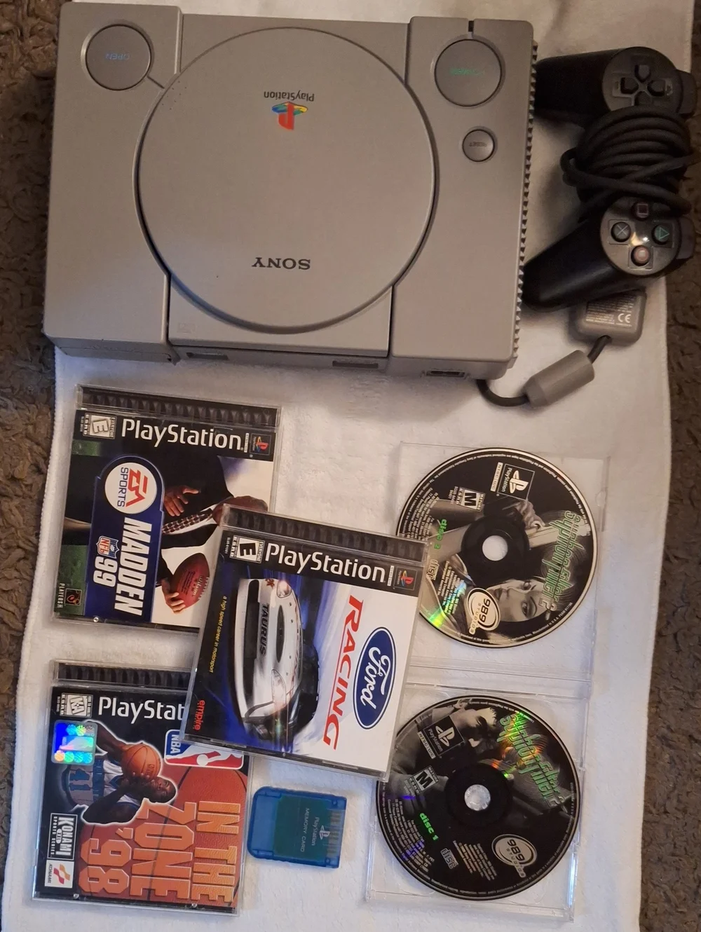 Sony PlayStation Classic Console - Gray with Controller, Memory Card & 5 Games..
